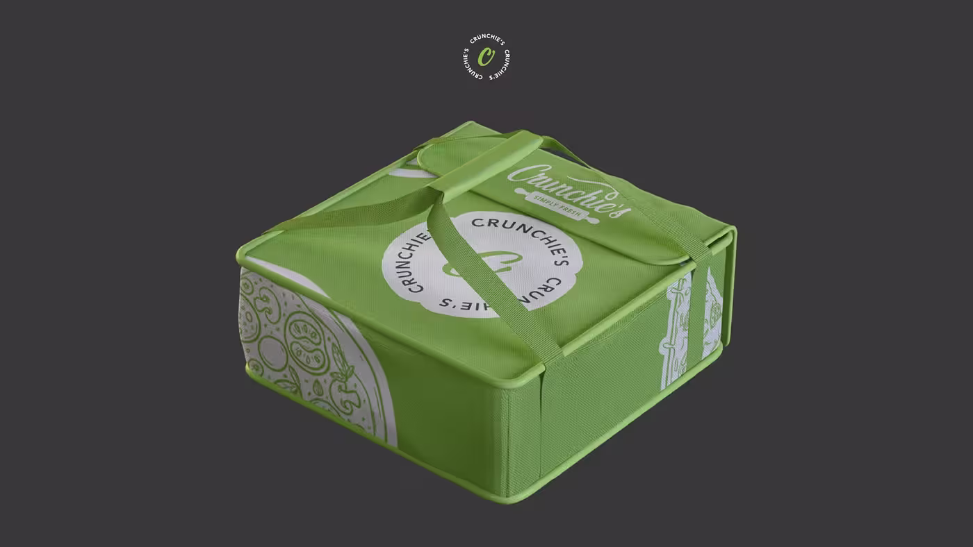 Crunchies branded takeaway box